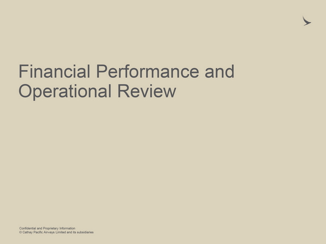 Cathay Pacific Airways Limited Interim Results Analyst Briefing